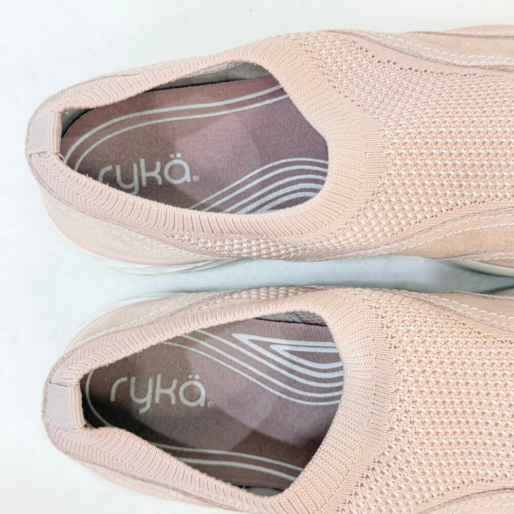 Ryka Womens Talia Slip On Casual Sneakers Stretch Knit Suede Dusty Pink Size 9 - Picture 8 of 10